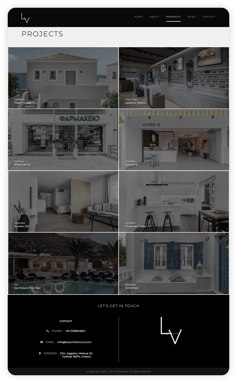 Final Prototype Projects Page
