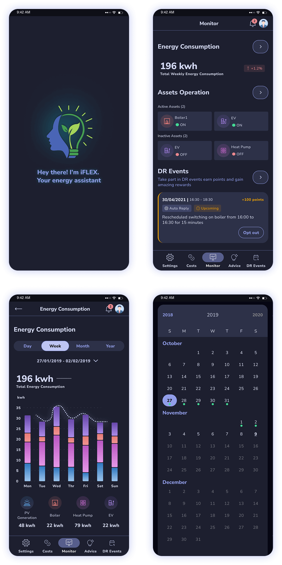 Final Prototype Welcome and Landing Screens