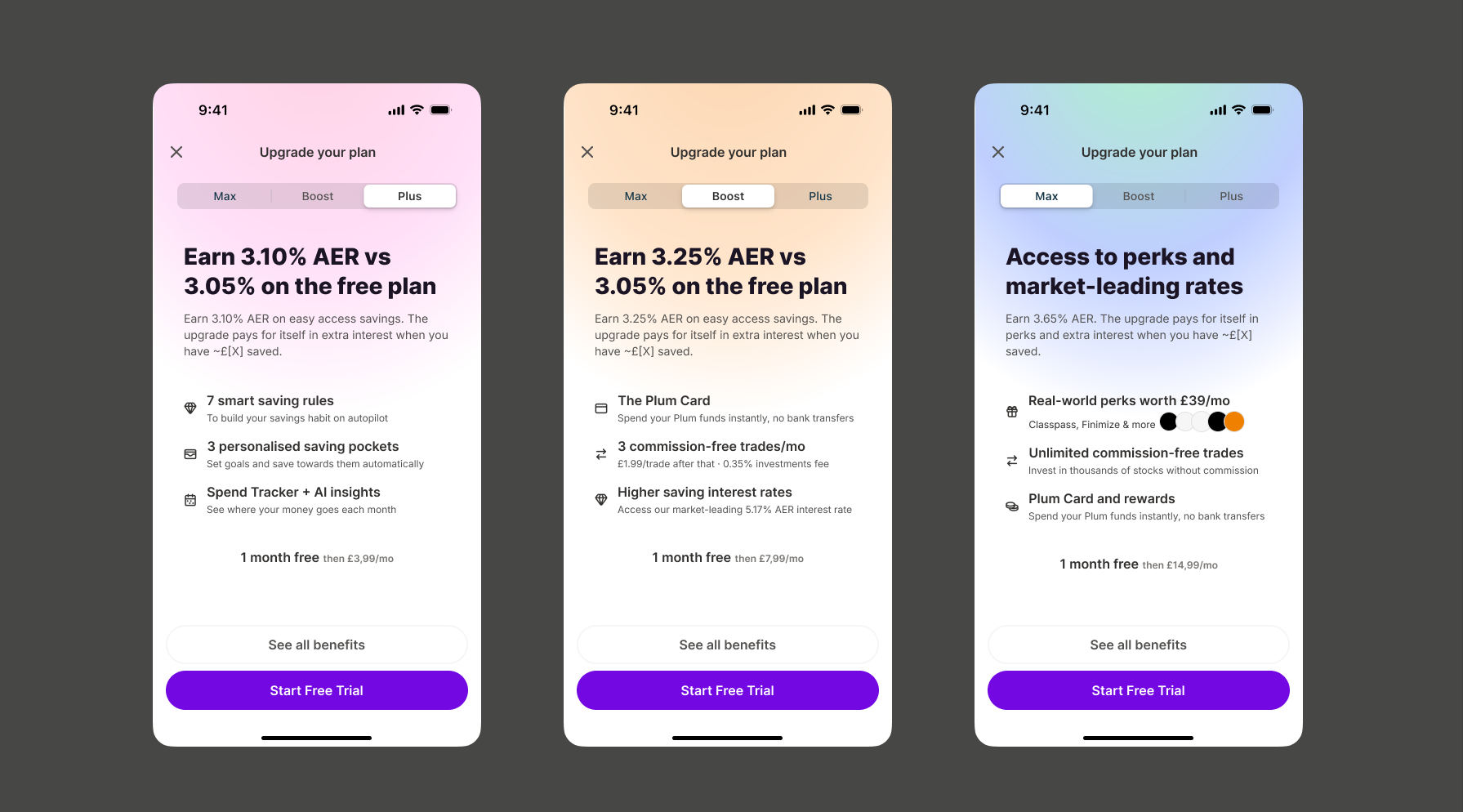 Billing cycle step between plan and payment