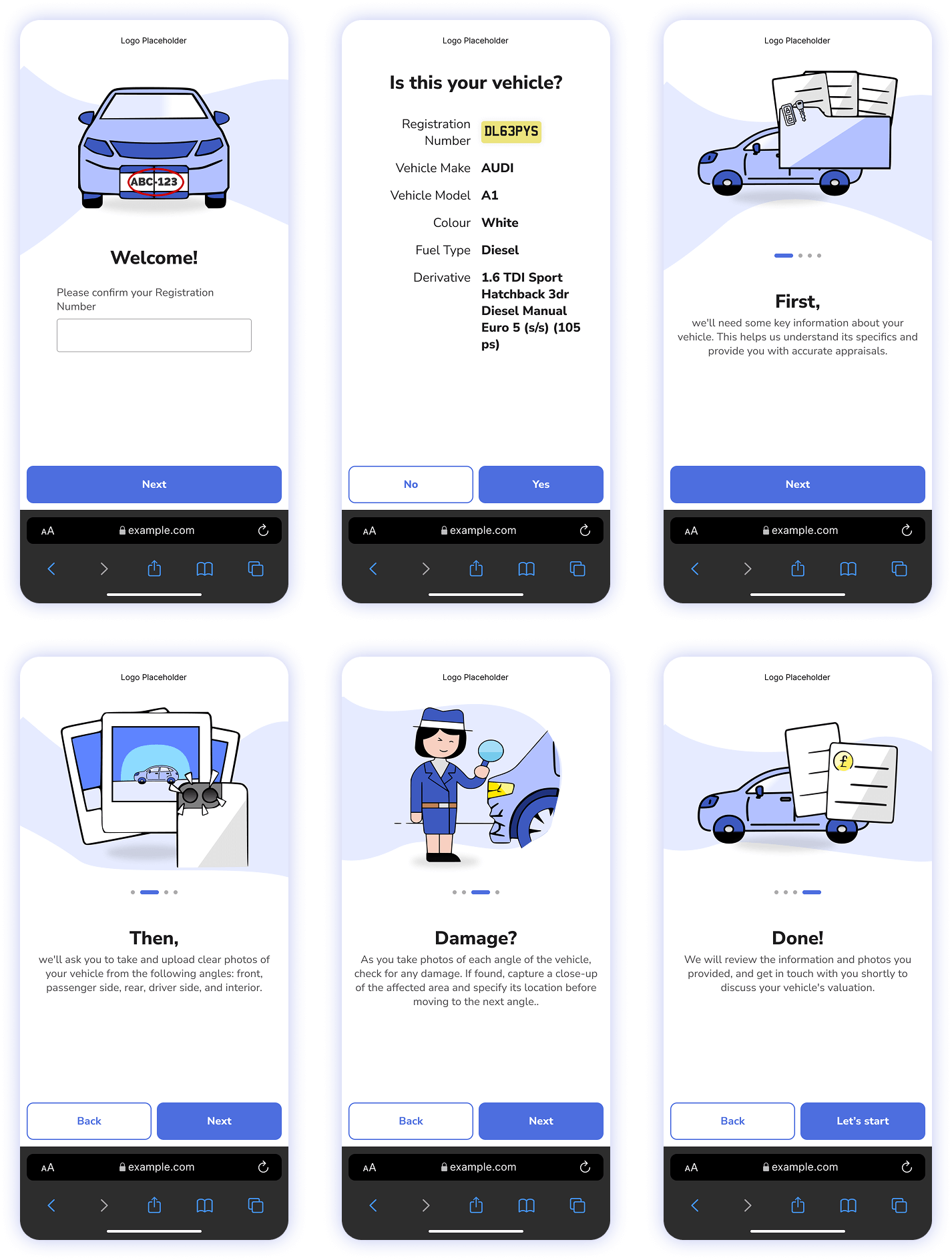 Final Prototype Welcome and Landing Screens
