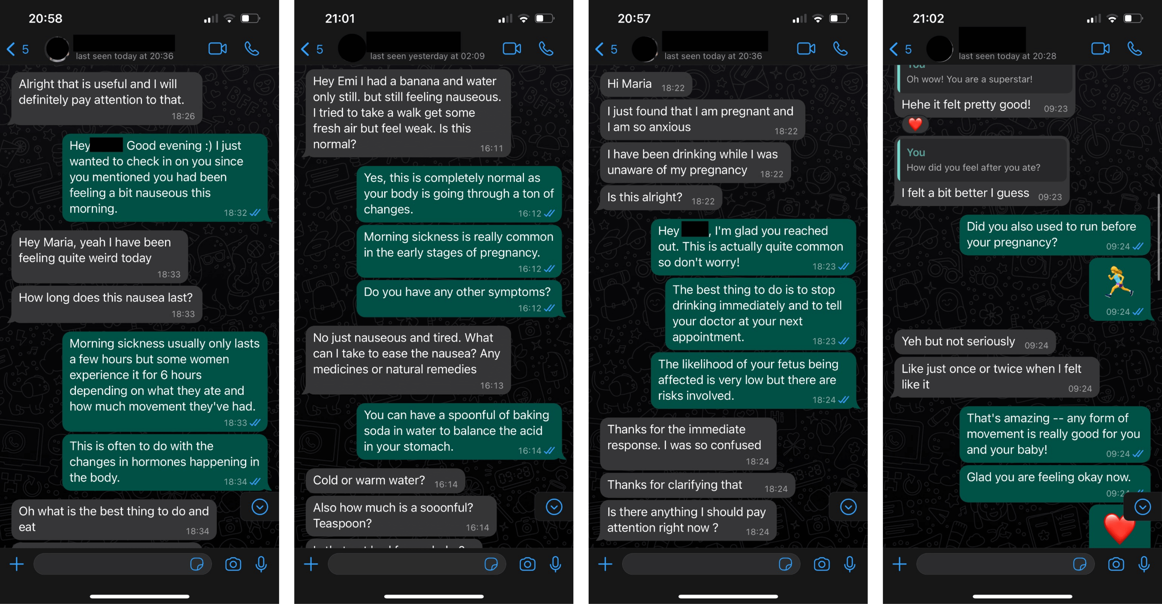 Whatsapp Chat to test interactions